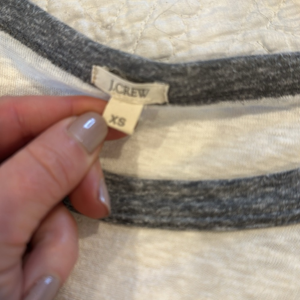 J.Crew 3/4 length baseball Tee - Picture 3 of 6